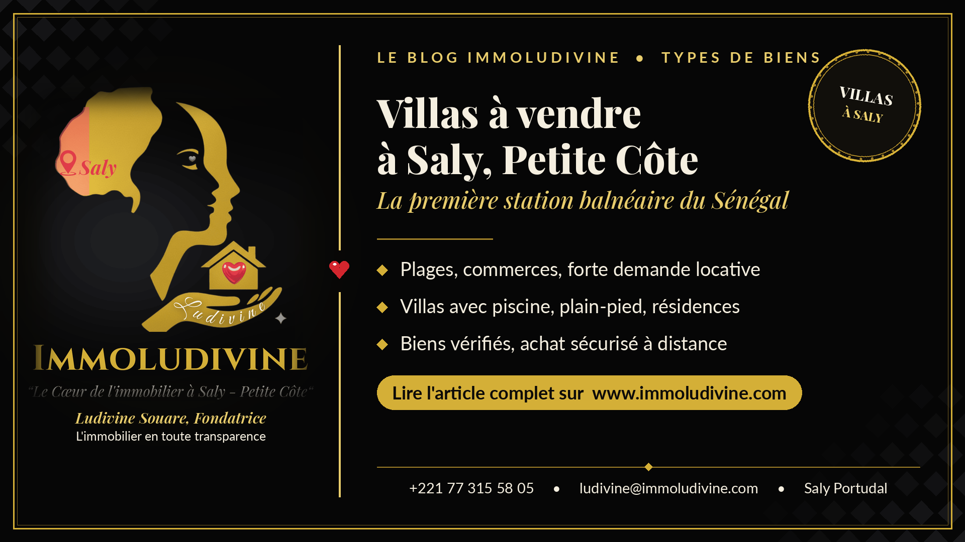 Villa ou maison à vendre à Saly : trouvez votre bien avec Immoludivine