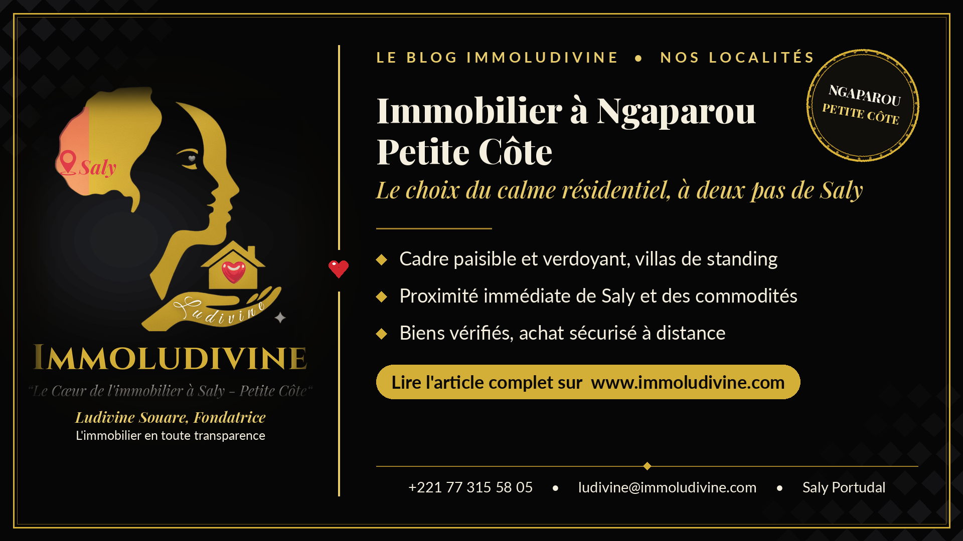 Immobilier à Ngaparou, Petite Côte : le choix du calme résidentiel